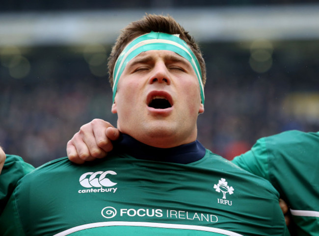 CJ Stander during the National Anthems