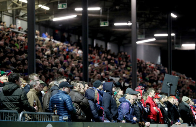 Fans watch on during the game