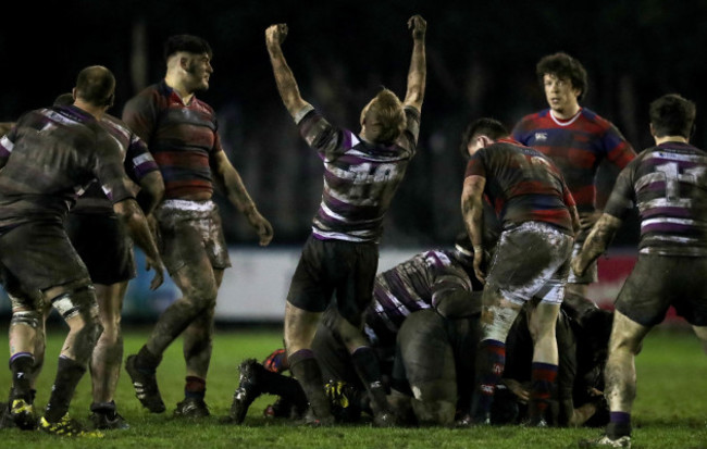 Mark O'Neill celebrates at the final whistle