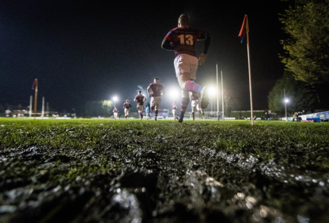 Clontarf make their way out