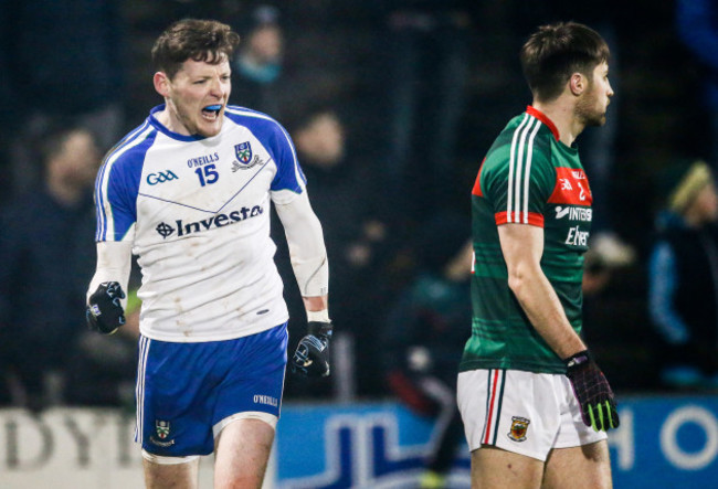 Conor McManus celebrates scoring a late point