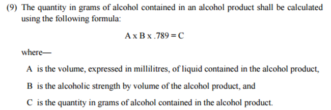 alcohol bill