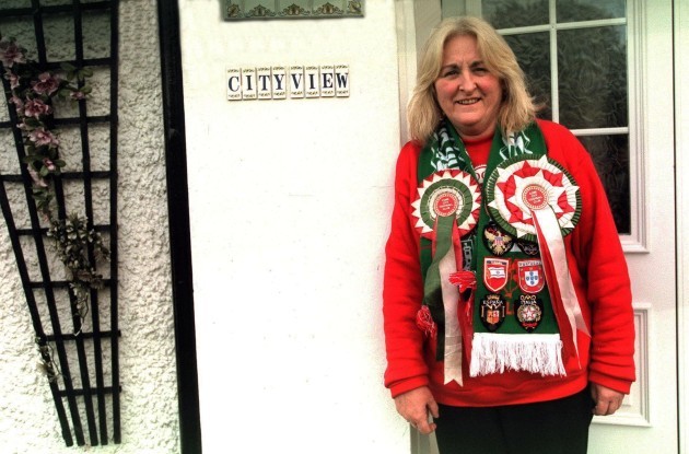 Noelle Feeney of the Cork City supporters club in 1998 23/2/2010