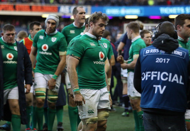 Ireland’s disappointed Jamie Heaslip