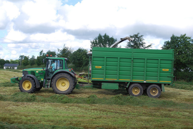 Silage Harvesting - 2nd Cutting - Clonard, Co. Meath, Ireland. August 2013