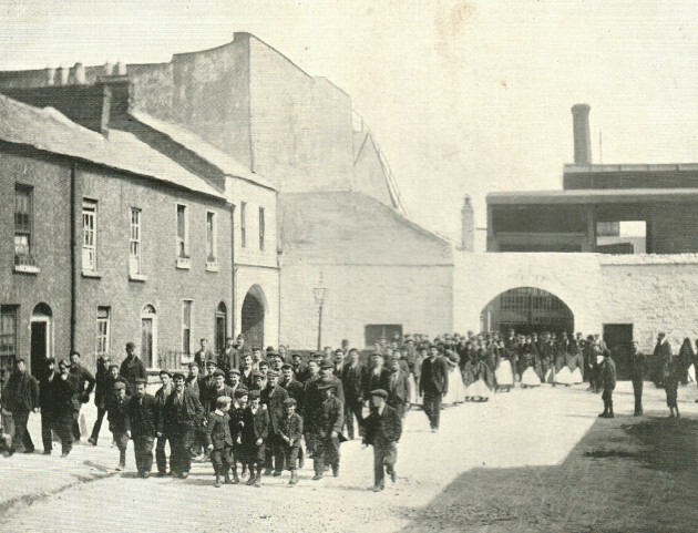 Leaving Mattersons at dinner hour, Courtesy Limerick Diocesan Archives