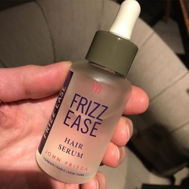 Wow, who else is old enough to remember the original @johnfriedauk #frizzease in a dropper-bottle, almost 28 years ago? This one from the archives was on show today as John Frieda launched new products for giving even brighter shine to blonde hair, and boosting the core strength of fine, limp hair (seriously. They tested it by seeing how many weights they could hang off a ponytail of fine hair before the band slipped off the hair...) #haircare #smoothoperator