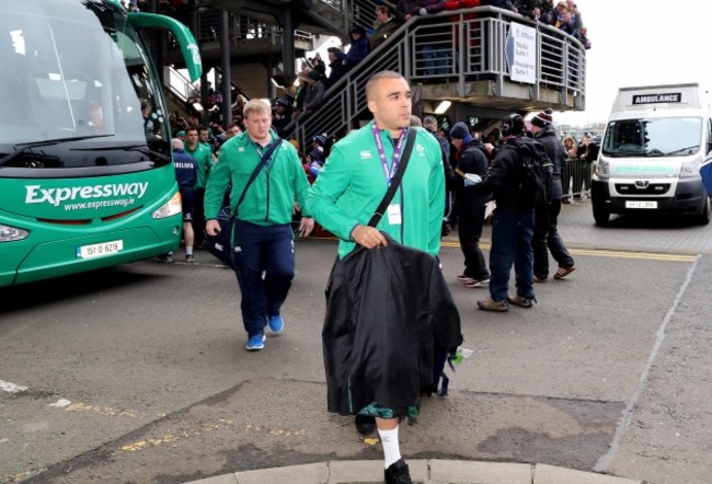 Simon Zebo arrives