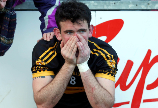 Ambrose O'Donovan dejected at the end of the game