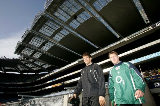 Donncha O'Callaghan and Ronan O'Gara