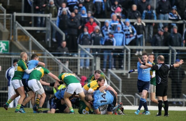 Tempers flare between the players