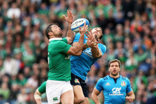 Rob Kearney with Edoardo Padovani
