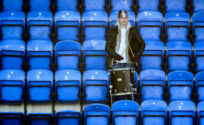 A lone Terenure fan after the game
