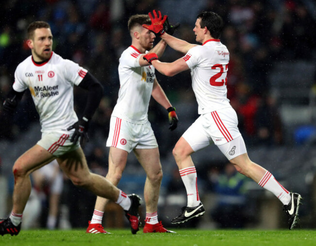 Aidan McCrory celebrates scoring a goal