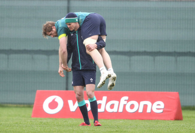 Jonathan Sexton and Jamie Heaslip