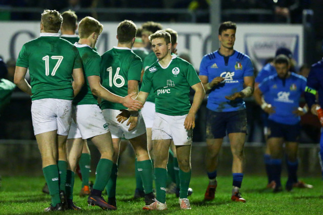 Ireland players celebrate after the game