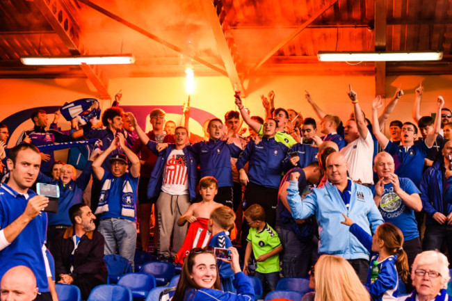 Limerick fans celebrate their promotion to the premier division