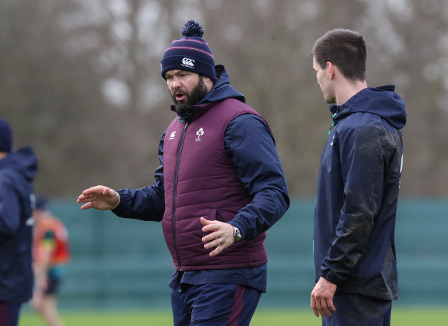 Andy Farrell with Jonathan Sexton