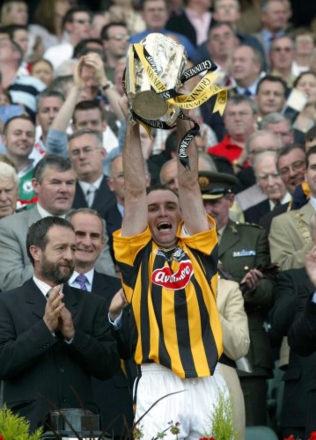 DJ Carey lifts the Liam McCarthy Cup 14/9/2003