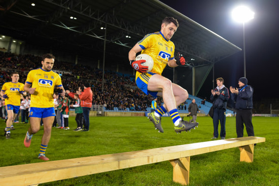 Ciarain Murtagh arrives for the team photo