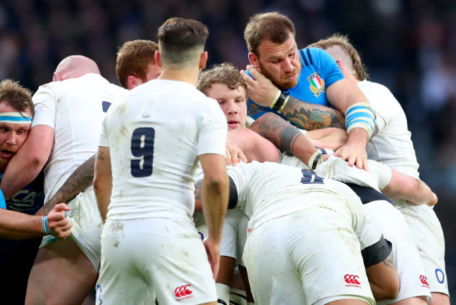 Joe Launchbury and Lorenzo Cittadini