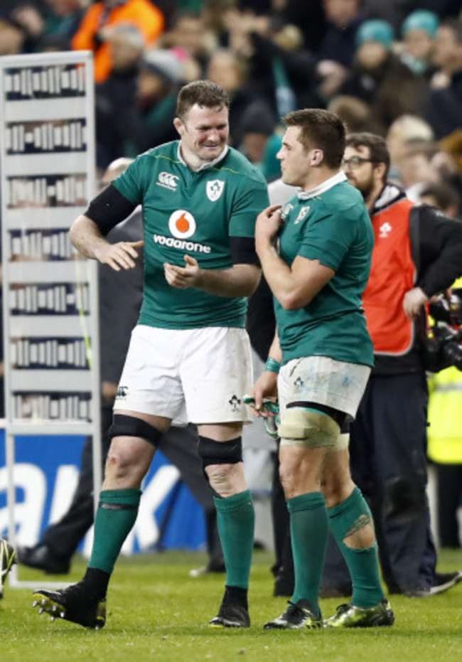 Donnacha Ryan and CJ Stander celebrate winning