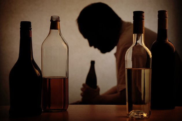 alcohol addiction stock