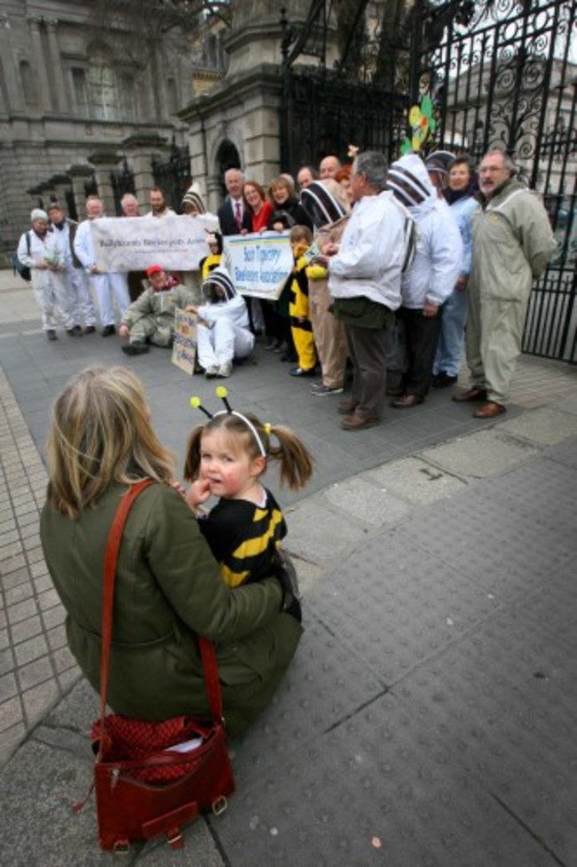 NO FEE 7 Beekeepers Ireland protest