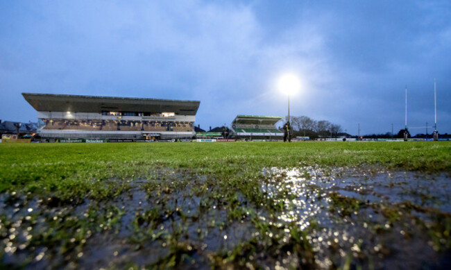 A view of the pitch ahead of the game