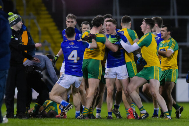 Tempers flare between the teams