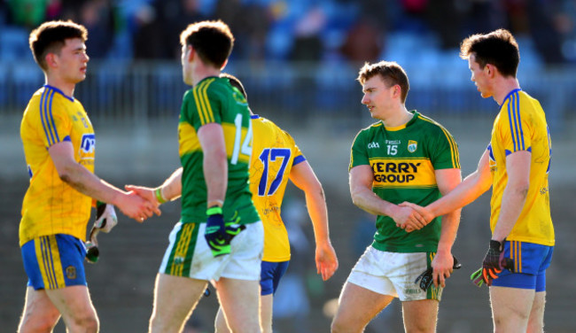 James O’Donoghue an Tadhg O’Rourke after the game