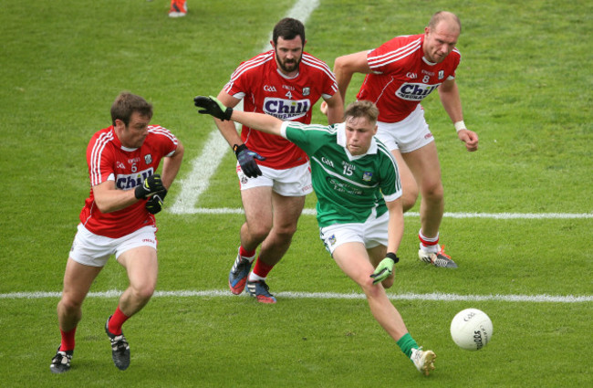 James Loughrey, Noel Galvin and Alan O'Connor with Hugh Bourke