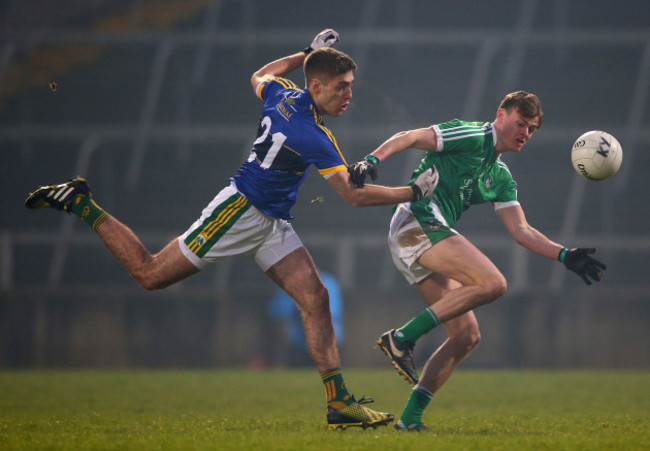 Brian Donovan under pressure from Adrian Spillane