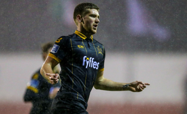 Patrick McEleney celebrates scoring his sides first goal