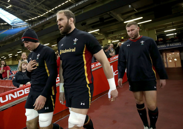 Justin Tipuric, Alun Wyn Jones and Ross Moriarty