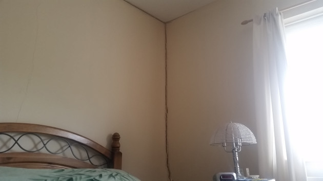 Mick Healy bedroom wall crack