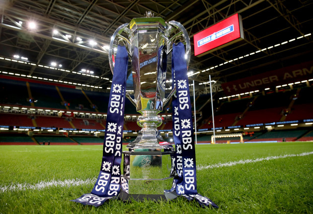 A view of the RBS 6 Nations trophy