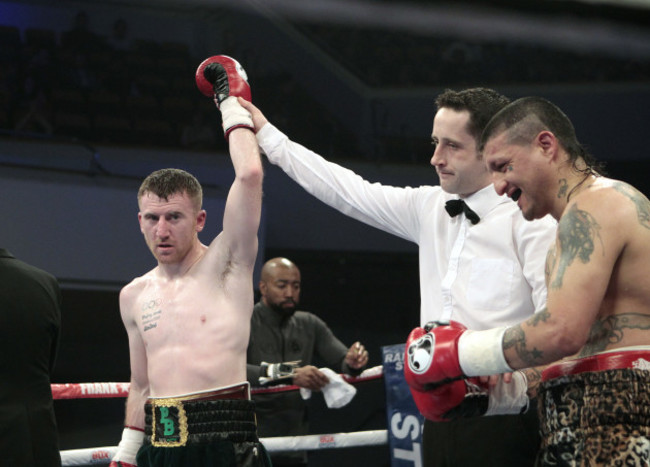 Paddy Barnes is declared the winner