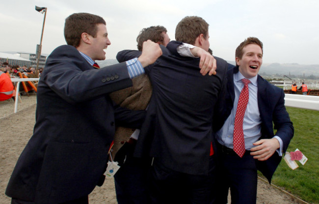Punters celebrate as Hurricane Fly wins
