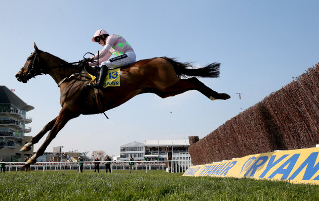 Vautour ridden by Ruby Walsh on the way to winning the Ryanair Chase