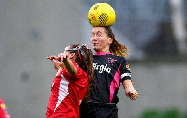 Kylie Murphy of Wexford with Jamie Finn of Shels