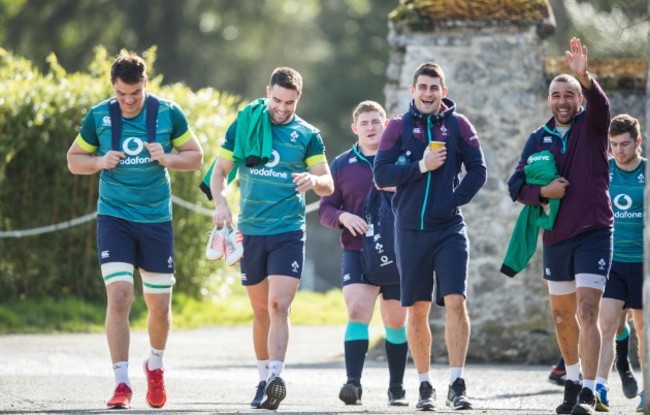 Quinn Roux, Conor Murray, Tiernan O'Halloran and Simon Zebo