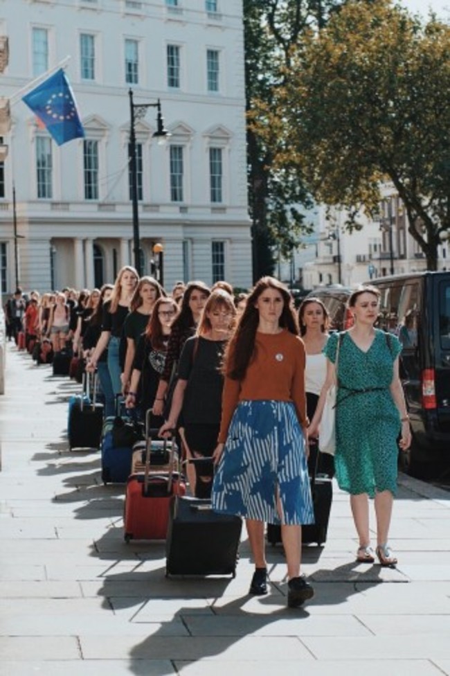 March4Choice symbolising 11 women a day who travel (cred Alastair Moore)-1