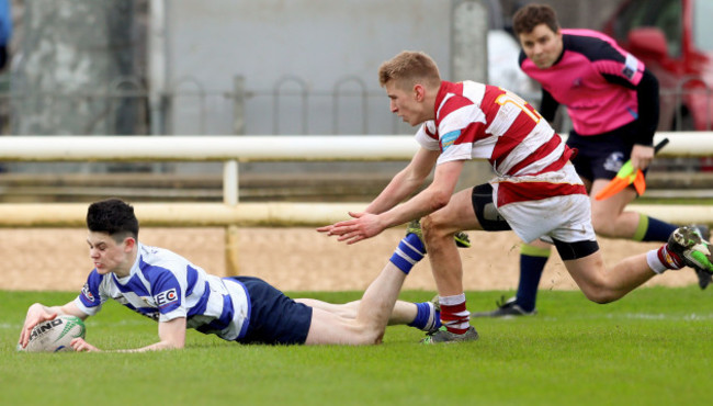 Niall Collins scores the wining try