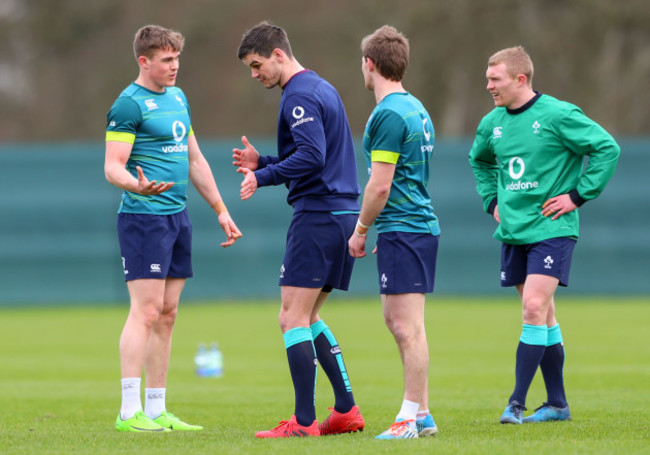 Garry Ringrose, Jonathan Sexton, Kieran Marmion and Keith Earls