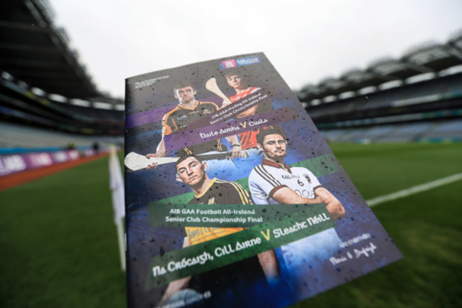 A view of the match programme ahead of the game
