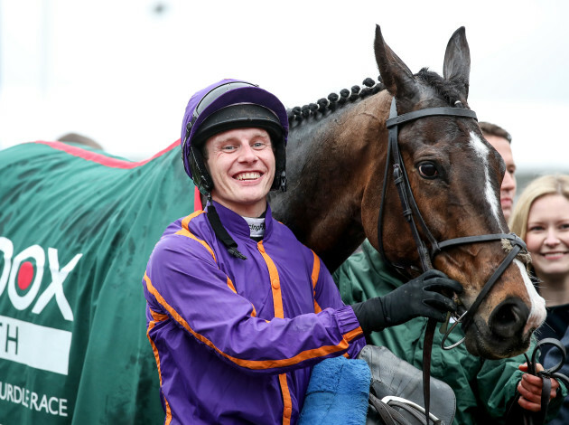 Paul Townend celebrates winning with Arctic Fire