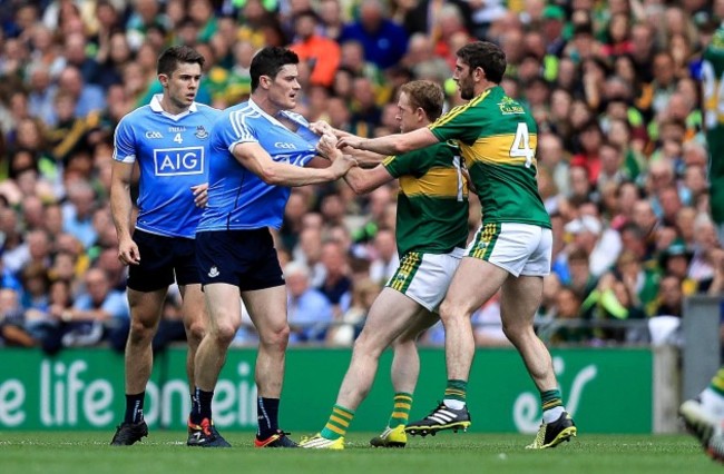 Diarmaid Connolly with Colm Cooper and Killian Young