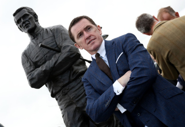 AP McCoy beside his new statue