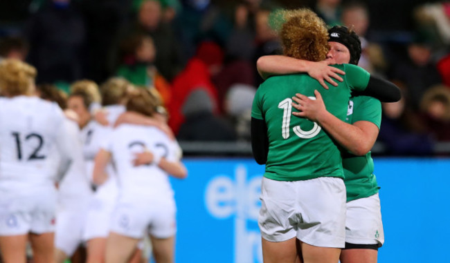 Jenny Murphy and Ruth O&rsquo;Reilly dejected